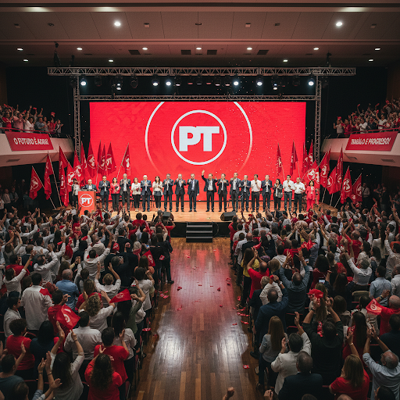 PT Aprova Manifesto no 8º Congresso com Reeleição de Lula como Eixo para 2026